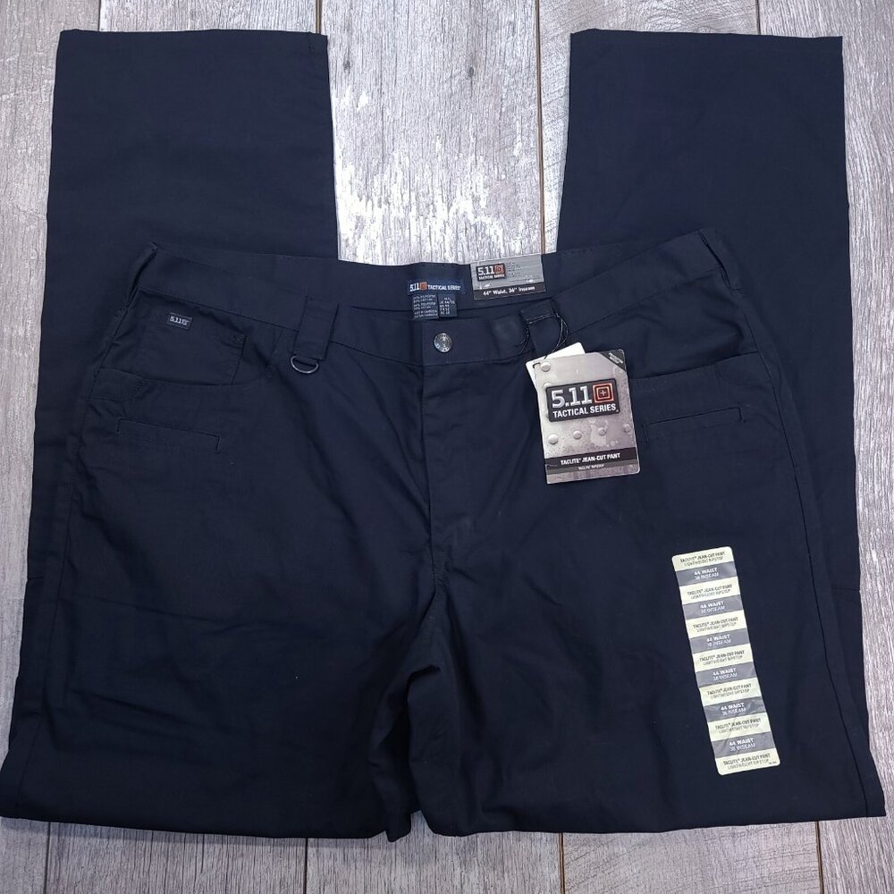 5.11 Tactical Pants Mens 44x36 Navy Taclite Ripstop Jean Cut Mid Rise Straight - Picture 4 of 9